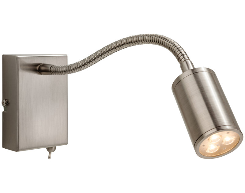 Orion LED Spotlight, Brushed Steel