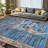 Blue Interior Walls Ancient Egyptian Egypt Wall Art Nile History Machine Washable Indoor Area Rug-129431376