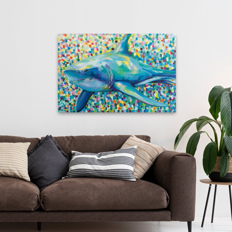 Abstract And Animal Chatham Shark Art, 32" H x 48" W