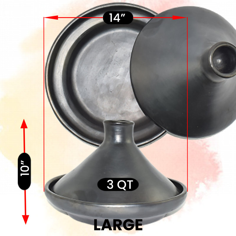 Tajine en faïence ancienne, 3 pte