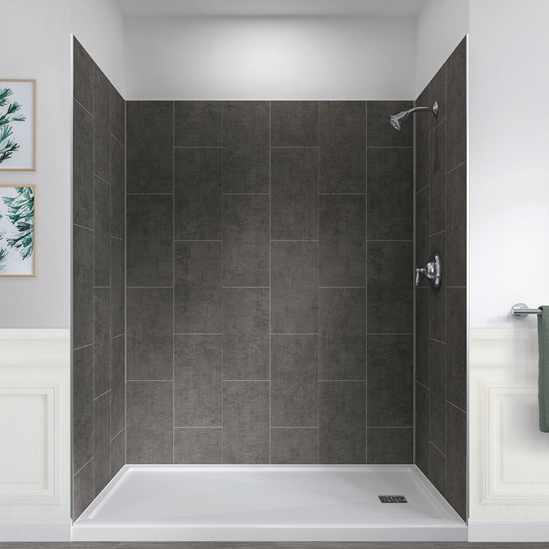 60'' W 32'' D 78'' H Composite Wall, Slate