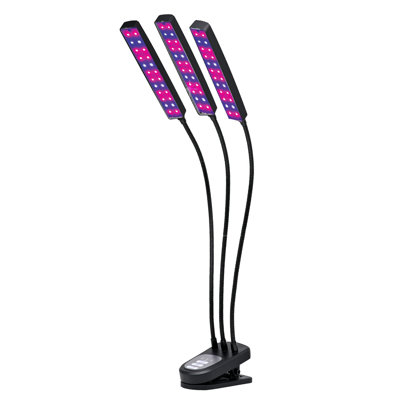 Bell+Howell Bionic Growburst 24" Indoor Plant Growing LED Lamp with 8 Brightness Settings, 3 Light Modes, 3 Heads