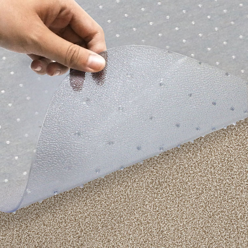 Standard Lip Chair Mat with Straight Cut Edge for Firm Surfaces