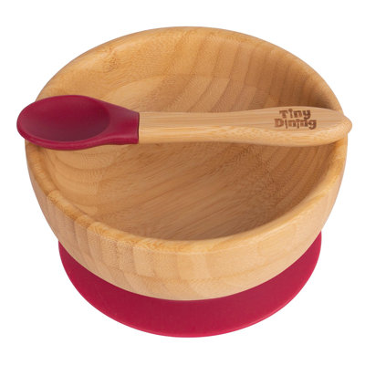 Tiny Dining - Children's Bamboo Suction Bowl& Spoon