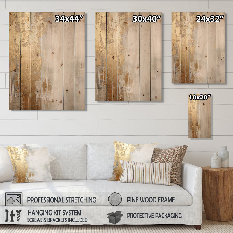 Panneaux de décoration murale Morley - Paysages en bois, H 32 po x l 24 po