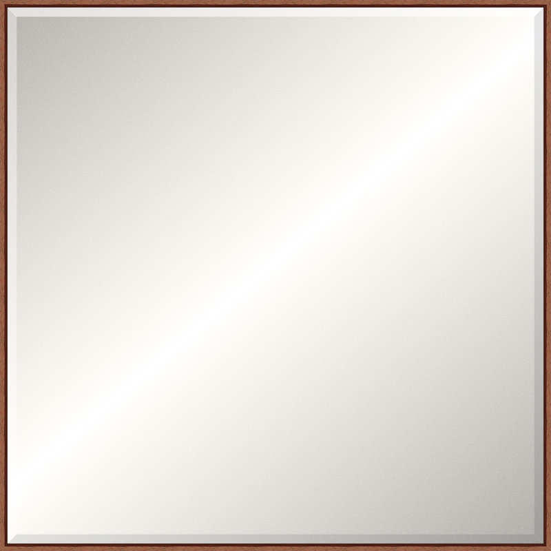 Floater 1 Solid Wood Beveled Mirror, Gray, 89.25" x 49.25", Rectangle