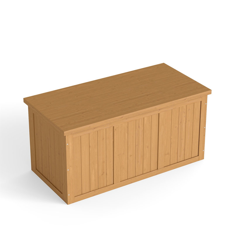 Boîte de rangement en bois massif 67 gallons, Marron clair, H 22 po x l 45 po x P 22 po