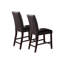 Ensemble de 2 chaises à hauteur de comptoir rembourrées Leroux, finition espresso