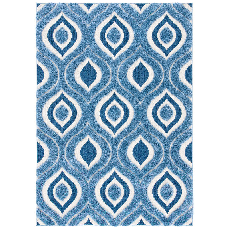 Florida Shag Performance Geometric Rug, Rectangle 3'3" x 5'3"