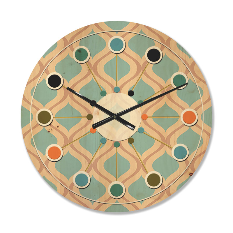 Horloge murale abstraite géométrique V, Petit
