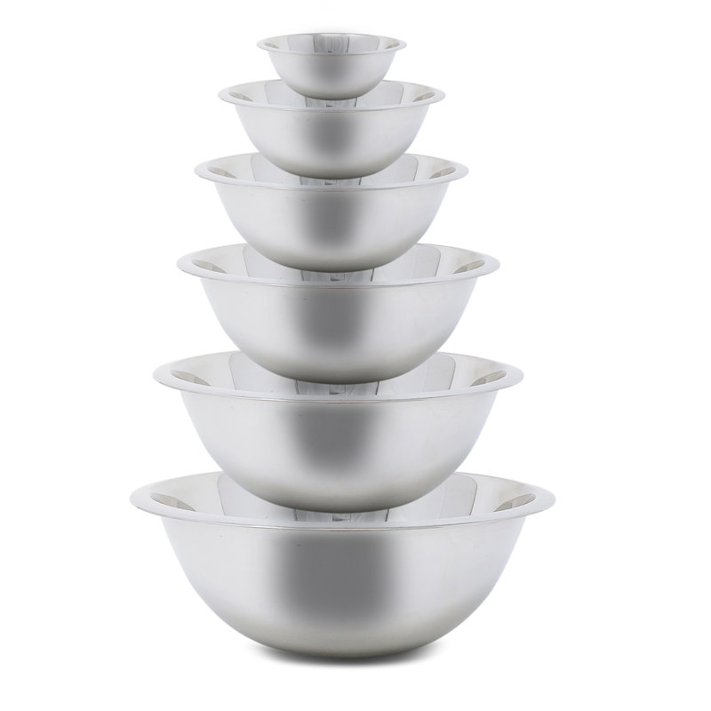 Ilene Stainless Steel Stainless Steel Piece Nesting Nested Mixing Bowl Set