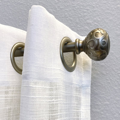 Eichen Metal Adjustable Single Curtain Rod