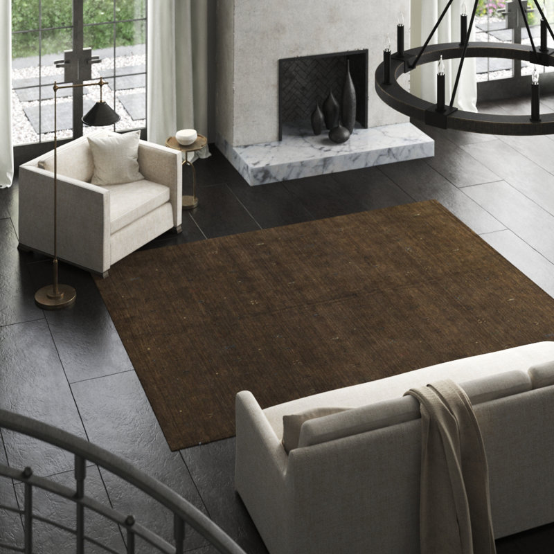 Gabbeh Wool Area Rug in Brown