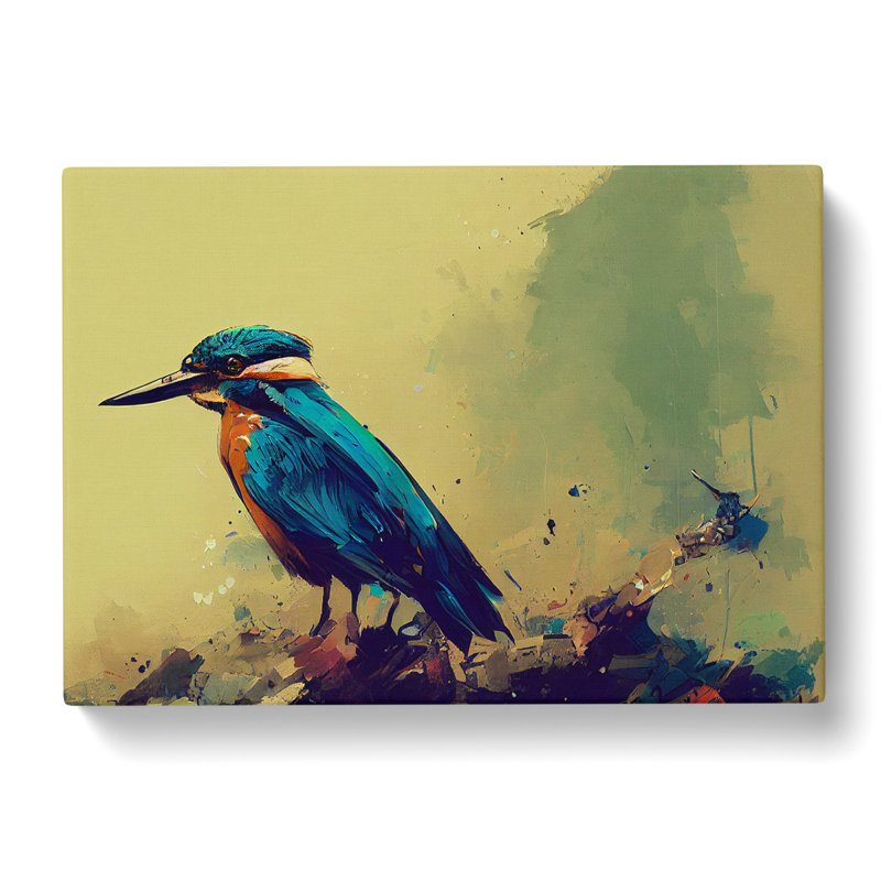 Kingfisher Bird Vol.8 - Wrapped Canvas, 40cm H x 60cm W x 3cm D