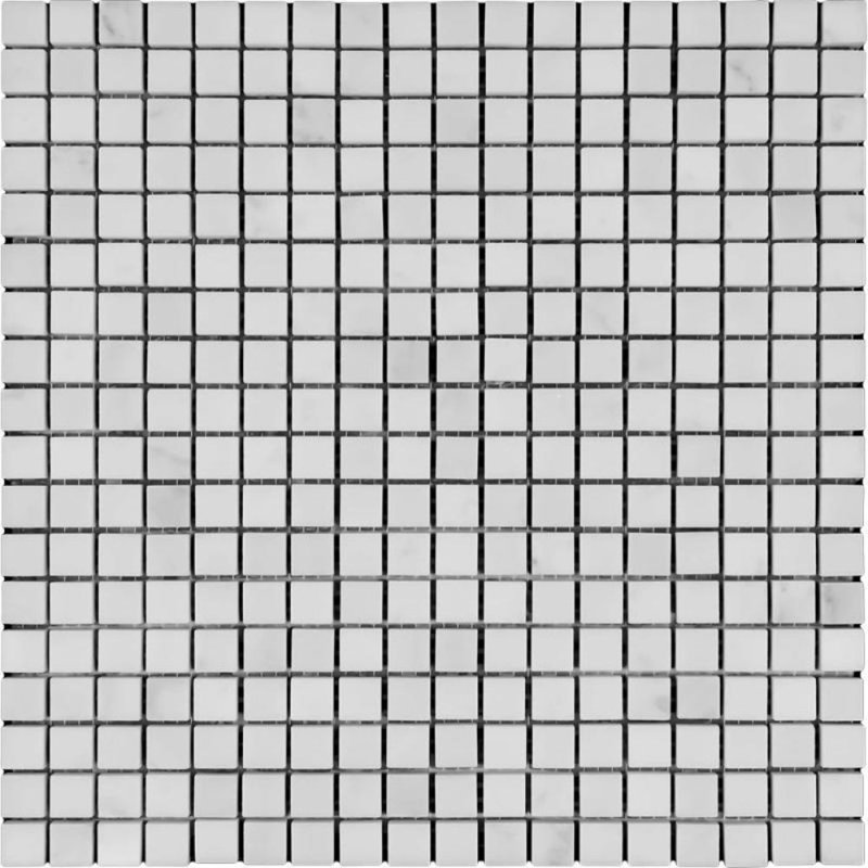 Carreau de marbre et mosaïque Marble Grid, Blanc poli