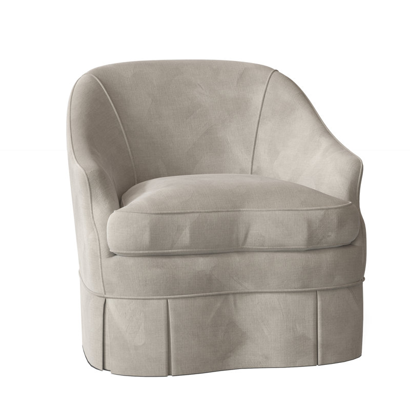 Fauteuil à housse rembourrée de 30 po de large Lea, Aubrey perle