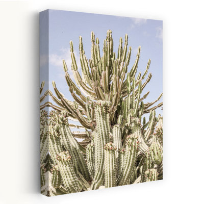 Art contemporain contemporain abstrait avec cactus