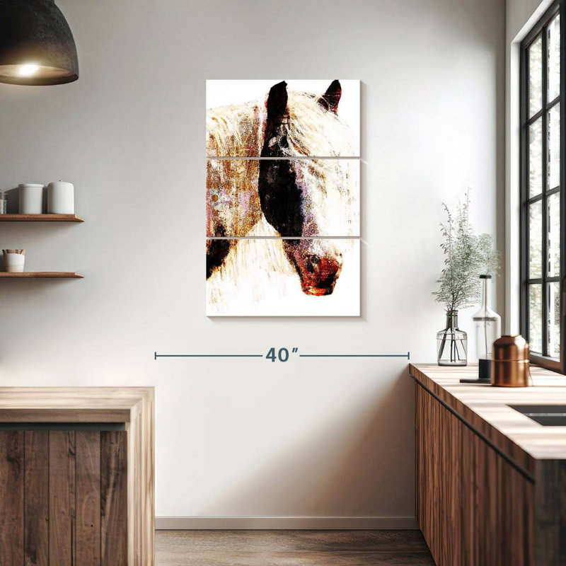 Brampt Painted Horse Head, 38" H x 24" W