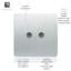 Trendi Switch 2 Gang Female Co-Axial Television Socket-86175297