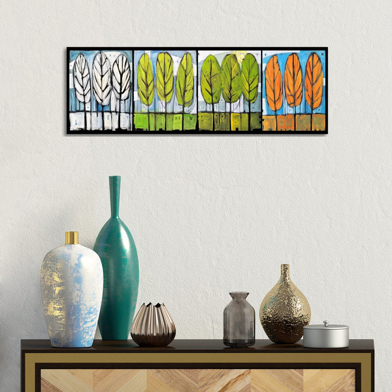 Giclée horizontale sur toile Four Seasons Tree Series, H 12 po x l 36 po