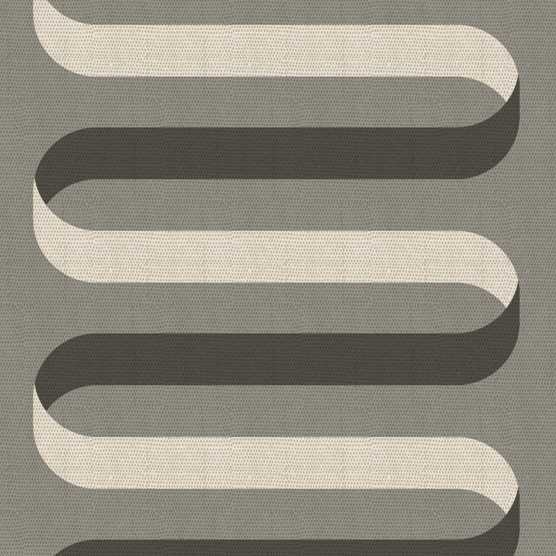 Folding Ribbon 10' L x 24" W Wallpaper Roll, Umber, Non-Woven, Non-pasted