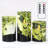 Halloween Flickering Candles With Spider Web, Ghost, Castle Decals, Green Glass Battery Operated Flameless LED Candles With Remote, Real Wax Candles Set Of 3 For Horror Spooky Decorations