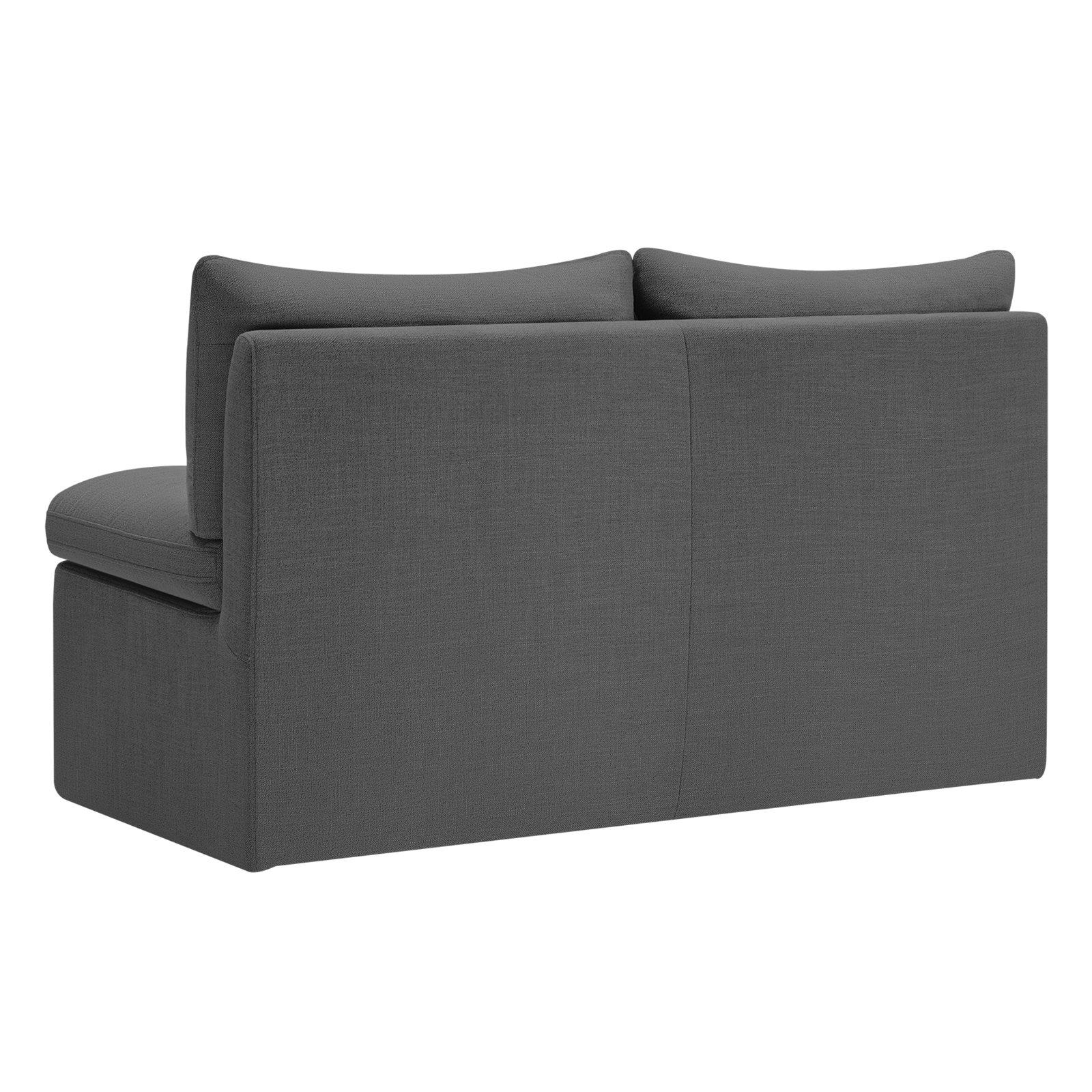 Alayaa 55" Linen Storage Dining Bench, Effie Smoke Linen