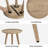 Zoey Solid Wood 3 Legs Accent Table-1127696760