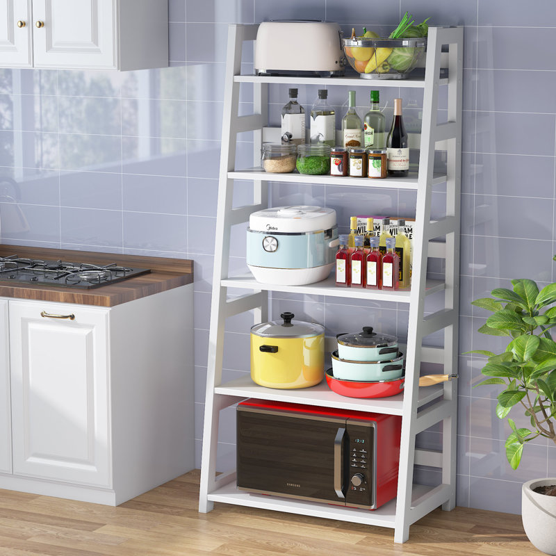 Fatoumata Ladder Bookcase, White