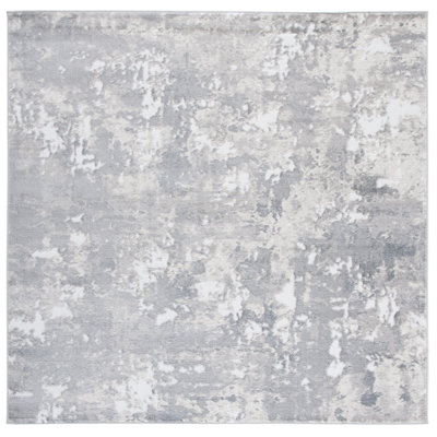 Tapis gris/ivoire