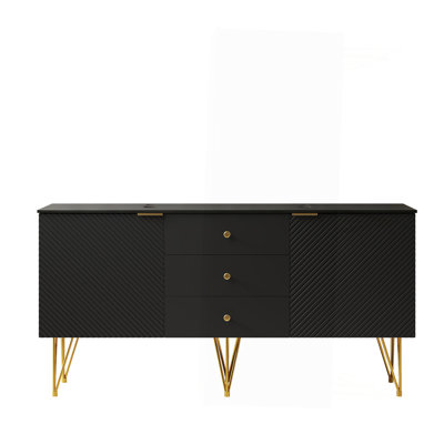 Armoire autoportante en contreplaqué noir de 60 po avec 3 tiroirs et 2 portes, plateau en pierre frittée noire, sans lavabo, sans robinet ni couvercle d'évier