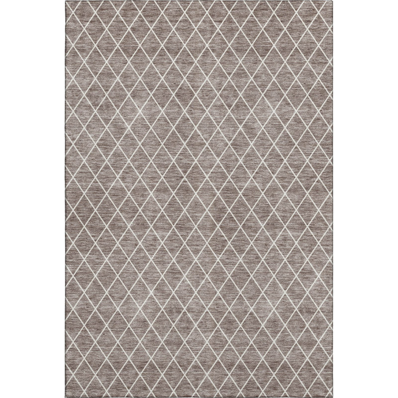 Premium Machine Washable Prisco Taupe Rug, Rectangle 3' x 5'