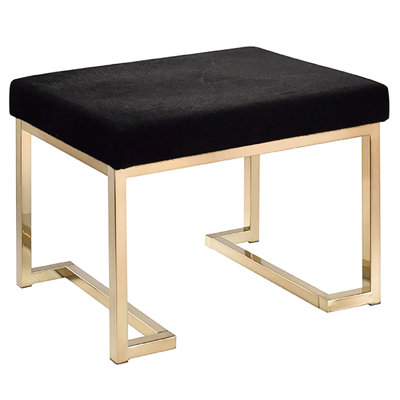 Modern Home With Black Seat And Champagne Metal Base Fabric Fascinating Design