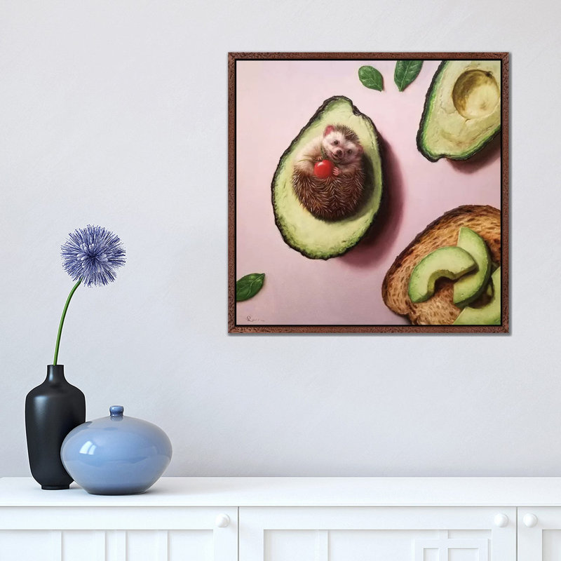 Avocado Toast by Lucia Heffernan - Print on Canvas, Classic Brown Wood Framed, 45.72 cm H x 45.72 cm W