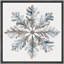 «Grey Blue Snowflake Rustic Winter Simple Minimalist Cold Decor», reproduction d'art sur toile encadrée-107118224-107118223