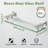 Brushed Nickel Glass Shelf With Stainless Steel Railing - 16 Inch-2101452308
