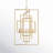 7 - Light Dimmable Lantern Square / Rectangle Chandelier