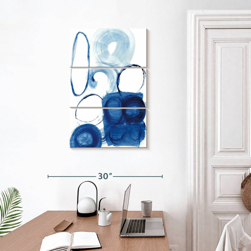Étude du cercle bleu Avery I, H 32 po x l 20 po