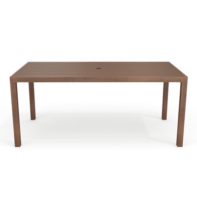 Martha Stewart 71" All-Weather Patio Dining Table With Umbrella Hole by Martha Stewart
