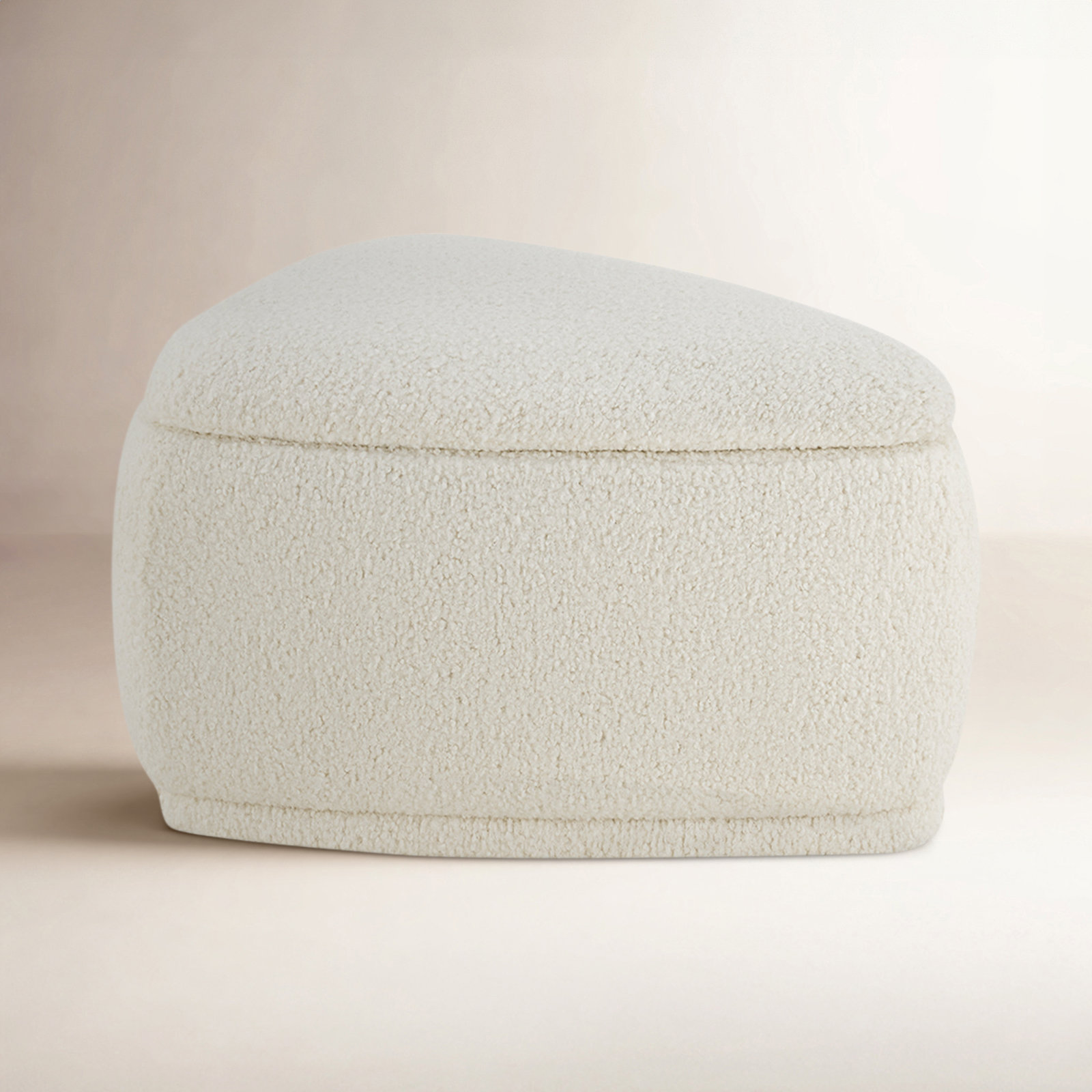 Adna 27" Storage Ottoman, Aries Cream Sherpa