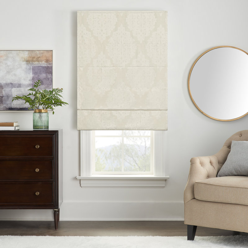 Blackout Roman Shade, Champagne, 33" W x 64" L
