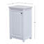 Armoire de rangement pour salle de bain de style traditionnel H 17 po avec porte Dorset