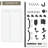 56 * 80 Bypass Barn Door-White Primed Solid Core Sliding Barn Door With Installation Hardware Kit/No Assembly Required-114625343