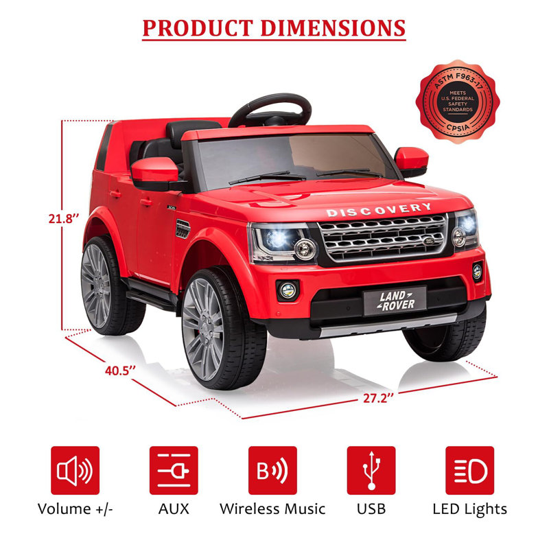 12V 12V 4,5 MPH jouets pour enfants 3-8, Rouge