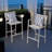 Set of 2 Barstool Pair - 45" Tall Aluminum Frame Stools with Weather-Resistant Mesh Seating