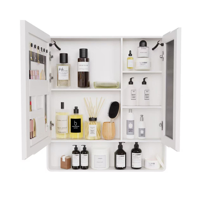 Armoire à pharmacie avec miroir Sora, lumière blanche et tablettes Sora