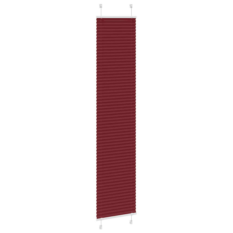 Room Darkening Pleated Shade, Bordeaux Red, 40cmW x 200cmL