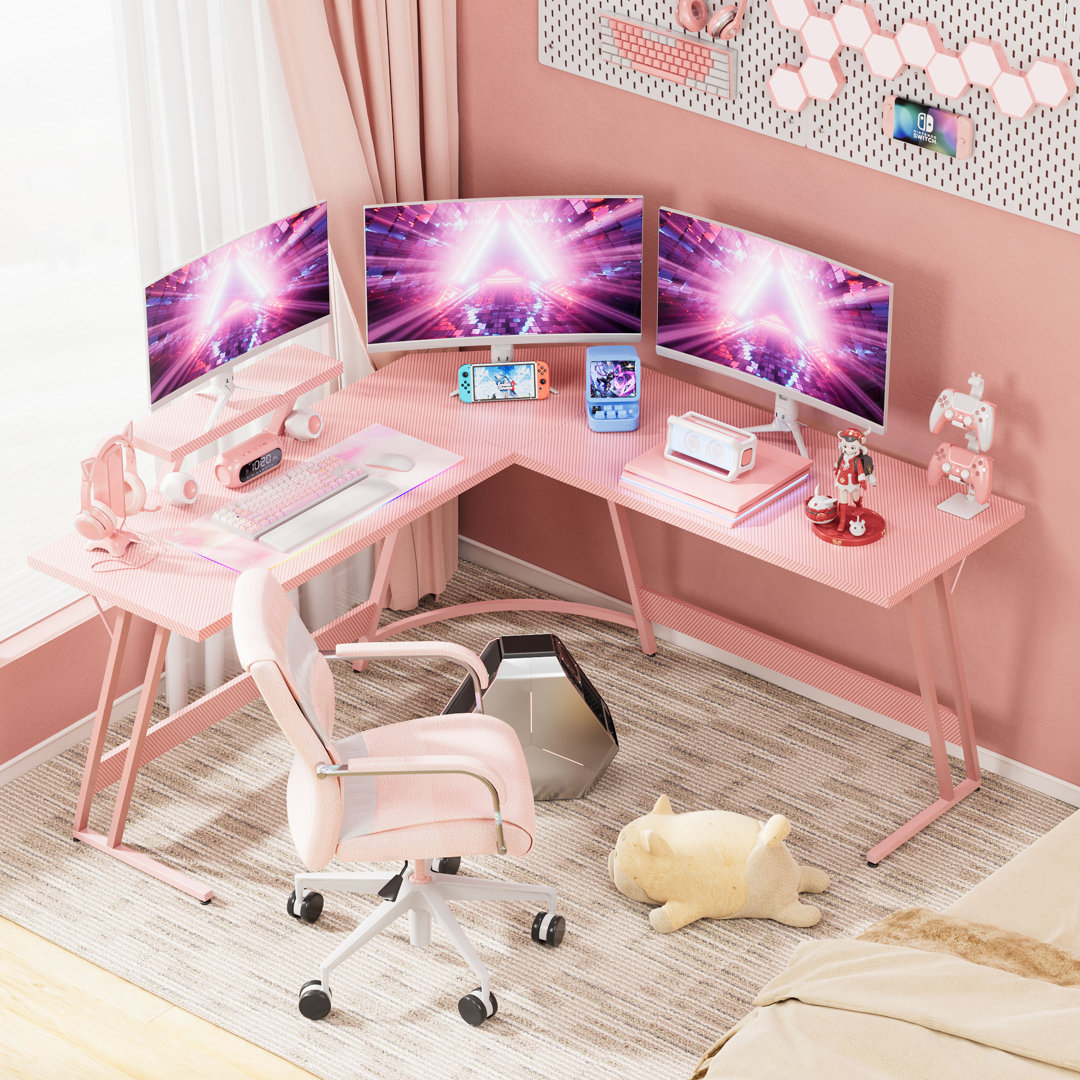 Makoy 51.2'' L-Shaped Gaming Desk Inbox Zero 