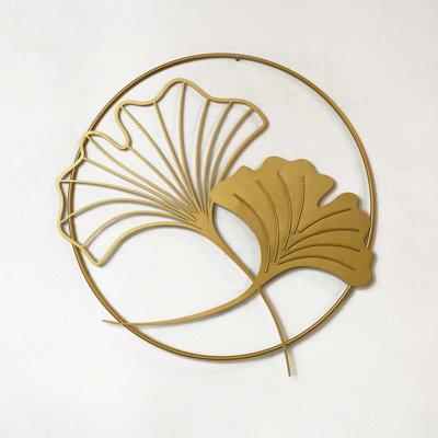 Ginkgo Leaf Metal Wall Decor