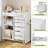 Rolling Storage Cart with Pegboard Top and 6 Drawers, Mobile Utility Cart with Locking Wheels, Multifunctional Craft Organizer, Storage Cabinets, Storage Drawer